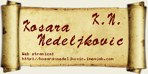 Kosara Nedeljković vizit kartica